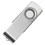 USB flash-карта "Dot" (8Гб), белый, 5,8х2х1,1см,пластик металл