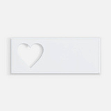 Лейбл из ПВХ с вырубкой «Сердце», белый