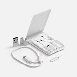 Органайзер с беспроводной зарядкой и набором адаптеров Octopod, белый