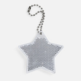 Пешеходный светоотражатель с цепочкой «Звезда», белый